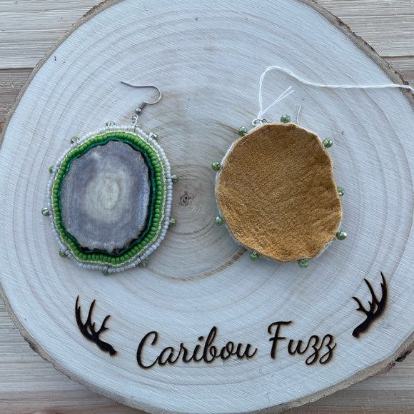 TRADED** Handmade Antler Earrings - Picture 3 of 3